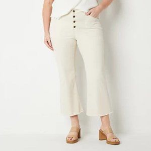 NWT FRYE AND CO. HARPER MID-RISE CROP FLARE JEANS (20W)